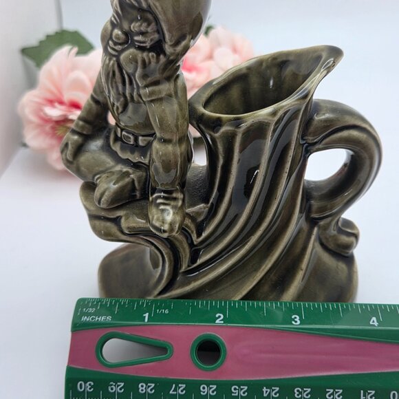 Vintage 1960s Knock Pottery Leprechaun Candle Holder MCM Made In Ireland - Picture 12 of 13